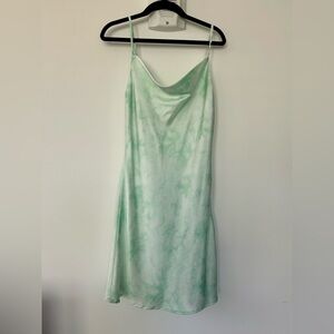 Pitaya Green Tie-Dye Mini Dress